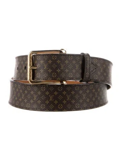 Pre-owned Louis Vuitton 2015 Mini Monogram Belt In Brown