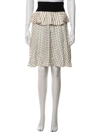 Pre-owned Louis Vuitton 2015 Mini Skirt In White