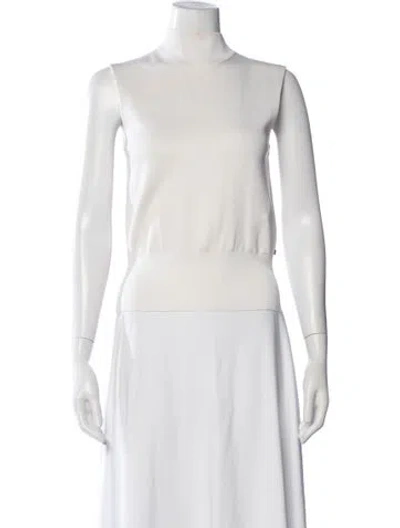 Pre-owned Louis Vuitton 2015 Mock Neck Top In Neutrals