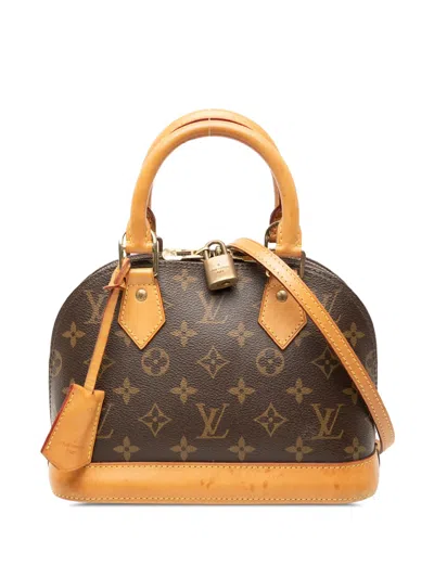 Pre-owned Louis Vuitton 2015 Monogram Alma Bb Satchel In Brown