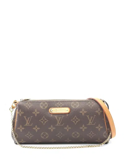 Pre-owned Louis Vuitton 2015 Monogram Chain Mini Shoulder Bag In Brown