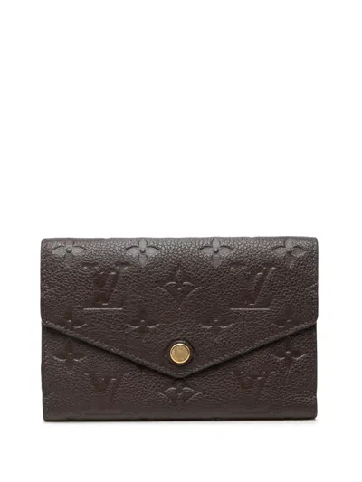 Pre-owned Louis Vuitton 2015 Monogram Empreinte Curieuse Wallet Small Wallets In Purple