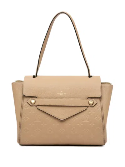 Pre-owned Louis Vuitton 2015 Monogram Empreinte Trocadero Shoulder Bag In Brown