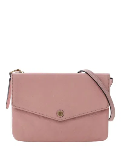 Pre-owned Louis Vuitton 2015 Monogram Empreinte Twice Crossbody Bag In Pink