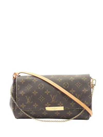 Pre-owned Louis Vuitton 2015 Monogram Favorite Mm Satchel In Brown