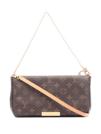 Pre-owned Louis Vuitton 2015 Monogram Favorite Mm Satchel In Brown
