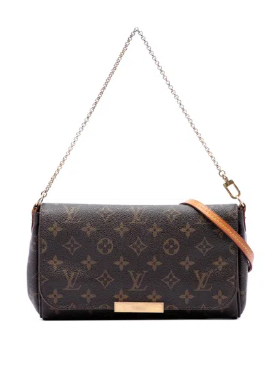 Pre-owned Louis Vuitton 2015 Monogram Favorite Mm Satchel In Brown