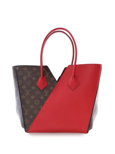 Pre-owned Louis Vuitton 2015 Monogram Kimono Mm Tote Bag In Brown