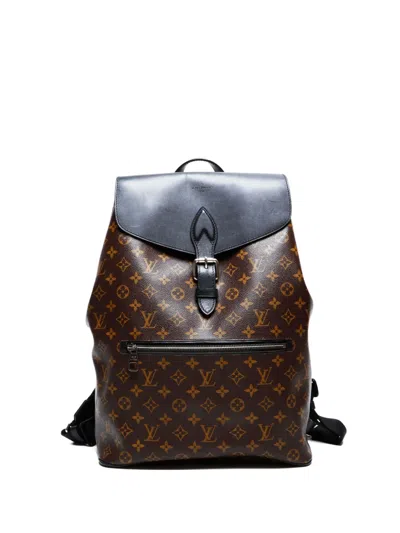 Pre-owned Louis Vuitton 2015 Monogram Macassar Backpack In Brown
