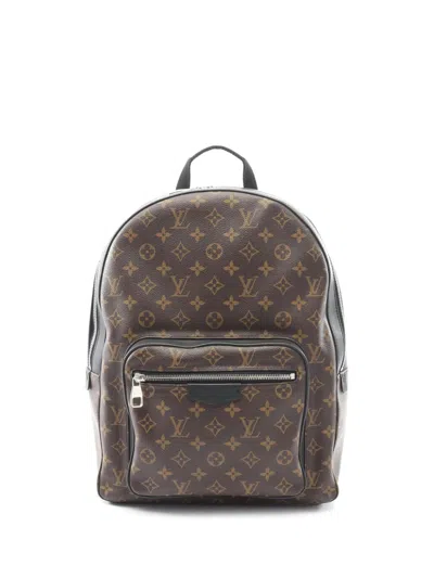 Pre-owned Louis Vuitton 2015 Monogram Macassar Josh Backpack In Brown