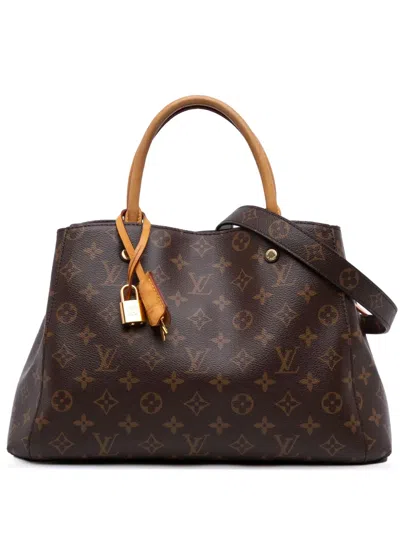Pre-owned Louis Vuitton 2015 Monogram Montaigne Mm Satchel