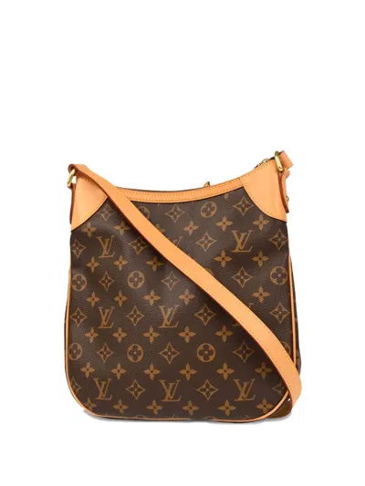 Pre-owned Louis Vuitton 2015 Monogram Odeon Pm Shoulder Bag In Brown