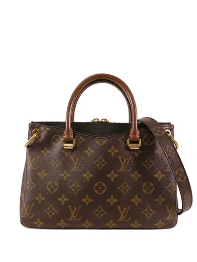 Pre-owned Louis Vuitton 2015 Monogram Pallas Bb Satchel In Brown