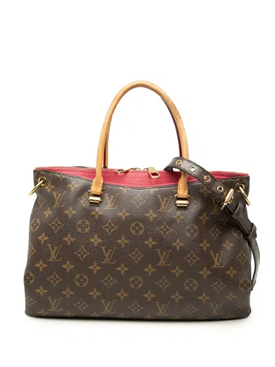 Pre-owned Louis Vuitton 2015 Monogram Pallas Mm Satchel In Brown