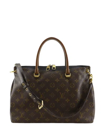 Pre-owned Louis Vuitton 2015 Monogram Pallas Mm Satchel In Brown