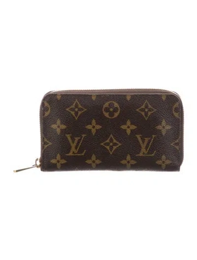 Pre-owned Louis Vuitton 2015 Monogram Pattern Clemence Wallet In Brown