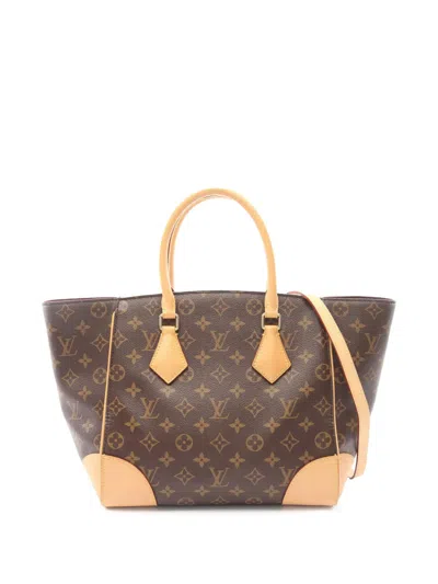 Pre-owned Louis Vuitton 2015 Monogram Phenix Mm Satchel In Brown