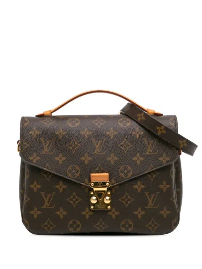 Pre-owned Louis Vuitton 2015 Monogram Pochette Metis Satchel