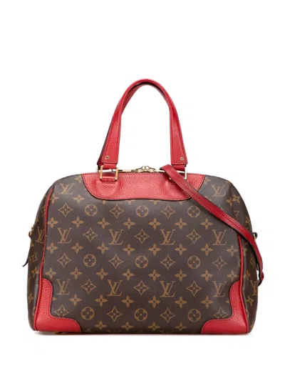Pre-owned Louis Vuitton 2015 Monogram Retiro Pm Satchel In Brown