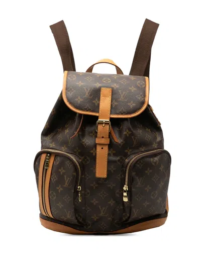 Pre-owned Louis Vuitton 2015 Monogram Sac A Dos Bosphore Backpack In Brown
