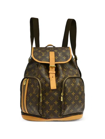 Pre-owned Louis Vuitton 2015 Monogram Sac A Dos Bosphore Backpack In Brown