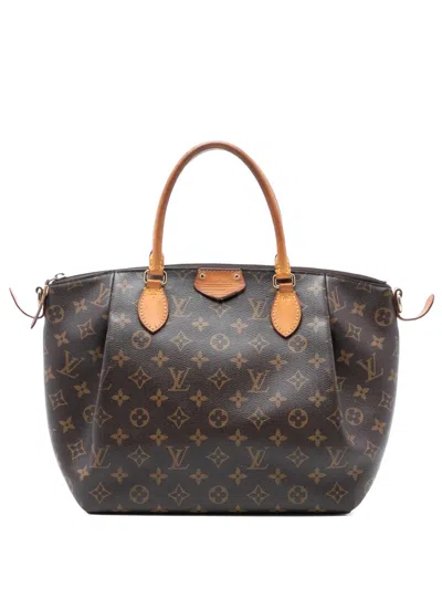 Pre-owned Louis Vuitton 2015 Monogram Turenne Mm Satchel In Brown