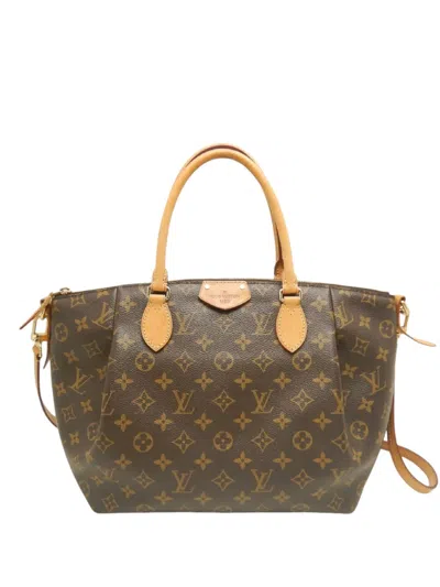 Pre-owned Louis Vuitton 2015 Monogram Turenne Mm Satchel In Brown