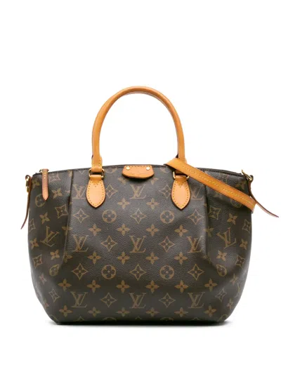 Pre-owned Louis Vuitton 2015 Monogram Turenne Pm Satchel In Brown