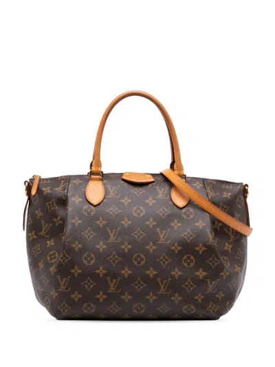 Pre-owned Louis Vuitton 2015 Monogram Turenne Pm Satchel In Brown