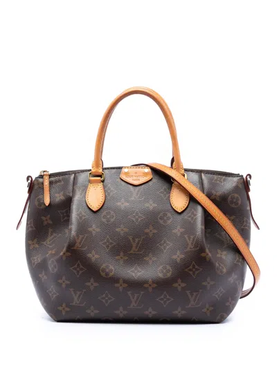 Pre-owned Louis Vuitton 2015 Monogram Turenne Pm Satchel In Brown