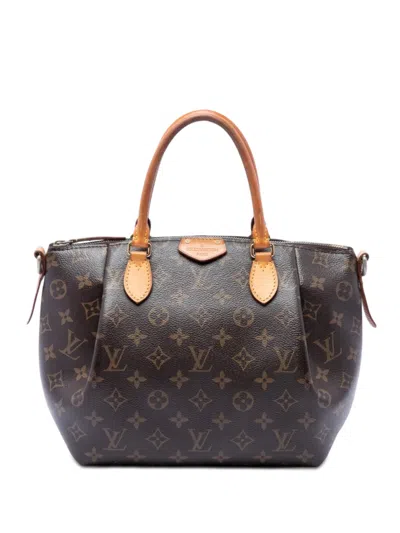 Pre-owned Louis Vuitton 2015 Monogram Turenne Pm Satchel In Brown