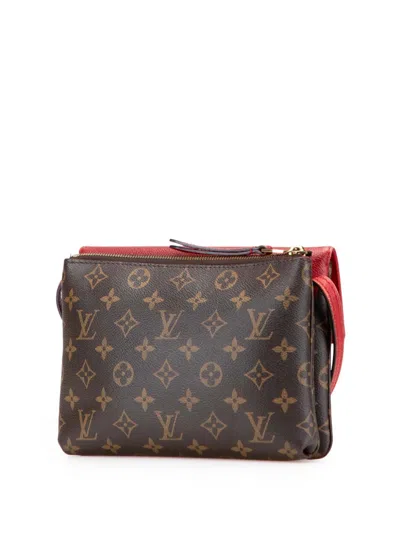 Pre-owned Louis Vuitton 2015 Monogram Twice Crossbody Bag In Brown