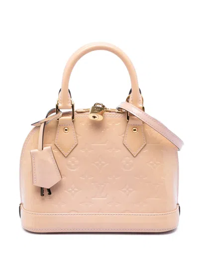 Pre-owned Louis Vuitton 2015 Monogram Vernis Alma Bb Satchel In Pink