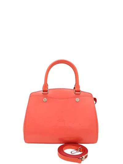Pre-owned Louis Vuitton 2015 Monogram Vernis Brea Pm Satchel In Pink