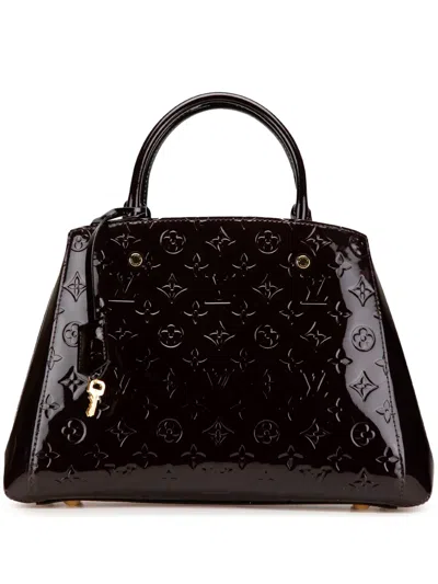 Pre-owned Louis Vuitton 2015 Monogram Vernis Montaigne Mm Satchel
