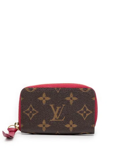 Pre-owned Louis Vuitton 2015 Monogram Zippy Multicartes Wallet Card Holder In Brown