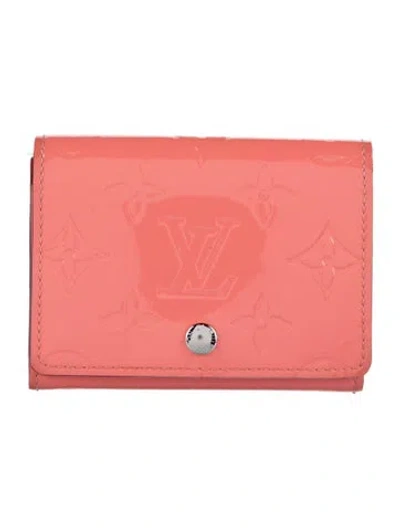 Pre-owned Louis Vuitton 2015 Patent Leather Wallet In Pink