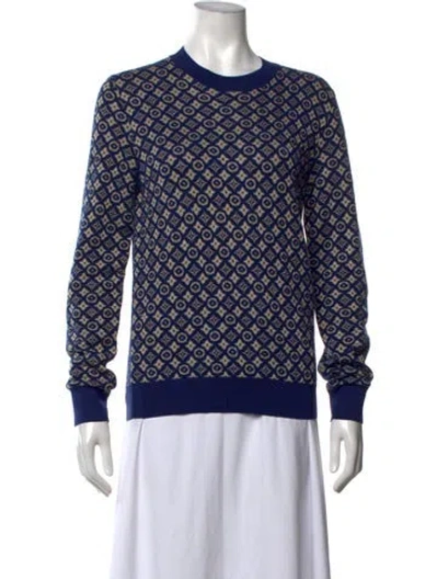 Pre-owned Louis Vuitton 2015 Patterned Sweater In Blue