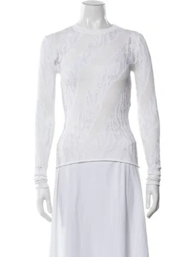 Pre-owned Louis Vuitton 2015 Patterned Sweater In White