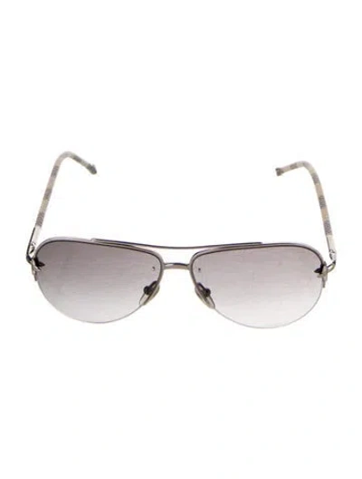 Pre-owned Louis Vuitton 2015 Petite Viola Pilote Sunglasses In Silver