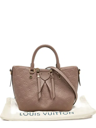 Pre-owned Louis Vuitton 2015 Pm Empreinte Mazarine Leather Tote Bag In Neutral