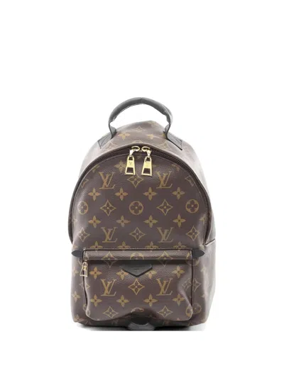 Pre-owned Louis Vuitton 2015 Pm Palm Springs Monogram Backpack In Brown