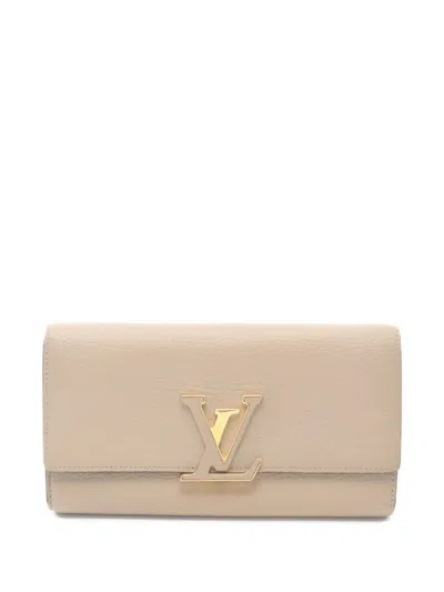 Pre-owned Louis Vuitton 2015 Portefeuil Capucines Long Wallet
