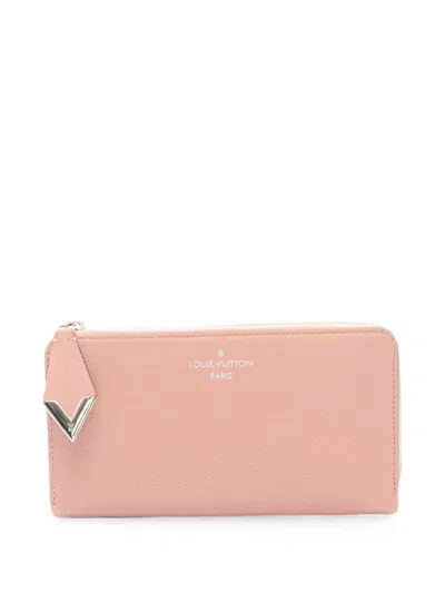 Pre-owned Louis Vuitton 2015 Portefeuil Comet Long Wallet In Pink