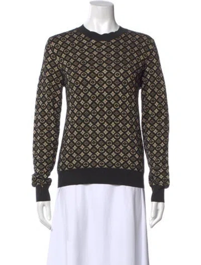 Pre-owned Louis Vuitton 2015 Printed Sweater In Black