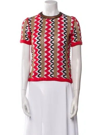 Pre-owned Louis Vuitton 2015 Printed Sweater In Red