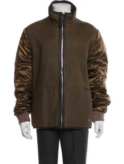 Pre-owned Louis Vuitton 2015 Ram Leather Puffer Coat In Brown