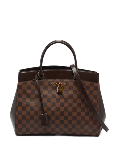 Louis Vuitton 2015 Rivoli Damier Ebene Tote Bag In Purple