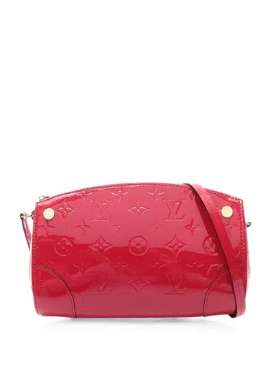Pre-owned Louis Vuitton 2015 Santa Monica Monogram Vernis Clutch Bag In Pink