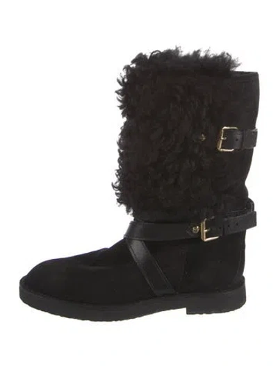 Pre-owned Louis Vuitton 2015 Signature Logo Boots In Black
